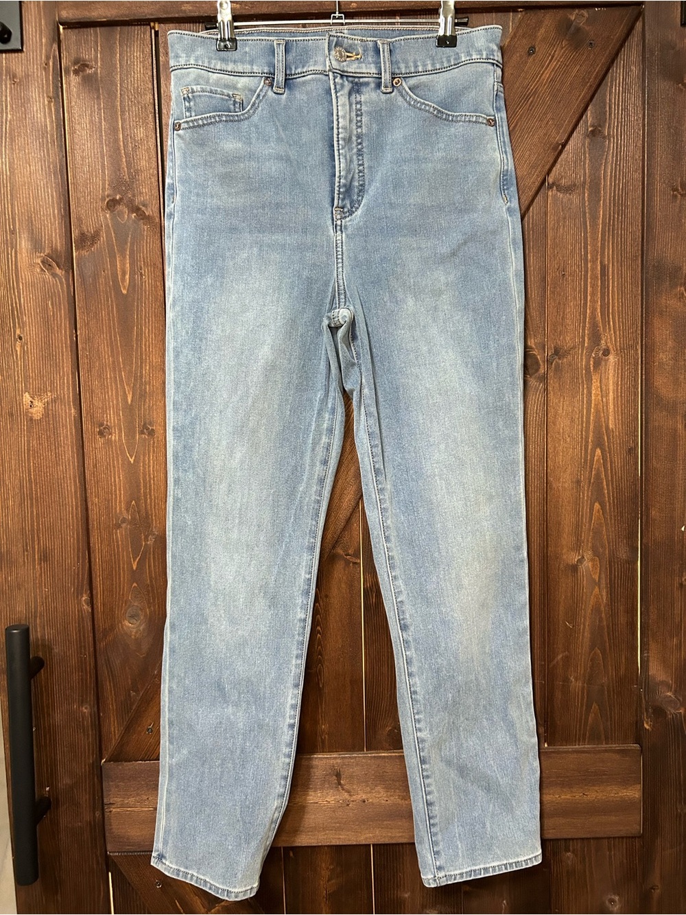 Express Women’s Light Blue Straight Leg Jeans